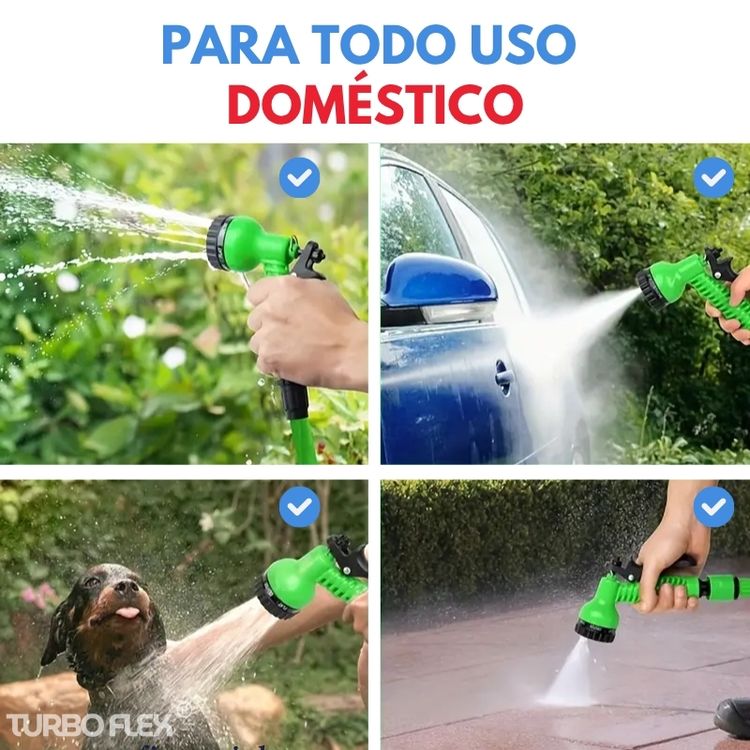 TurboFlex® – Se expande, limpia y ahorra agua